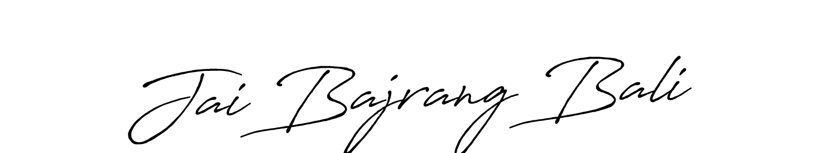 Antro_Vectra_Bolder is a professional signature style that is perfect for those who want to add a touch of class to their signature. It is also a great choice for those who want to make their signature more unique. Get Jai Bajrang Bali name to fancy signature for free. Jai Bajrang Bali signature style 7 images and pictures png
