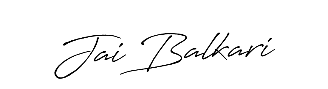 Use a signature maker to create a handwritten signature online. With this signature software, you can design (Antro_Vectra_Bolder) your own signature for name Jai Balkari. Jai Balkari signature style 7 images and pictures png