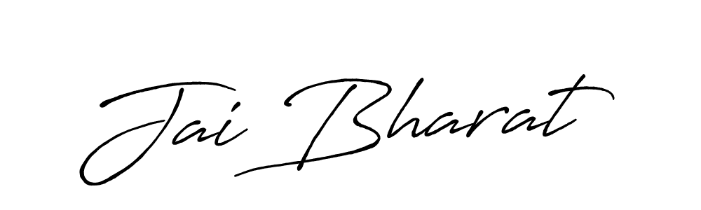 The best way (Antro_Vectra_Bolder) to make a short signature is to pick only two or three words in your name. The name Jai Bharat include a total of six letters. For converting this name. Jai Bharat signature style 7 images and pictures png