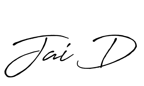 Make a beautiful signature design for name Jai D. With this signature (Antro_Vectra_Bolder) style, you can create a handwritten signature for free. Jai D signature style 7 images and pictures png