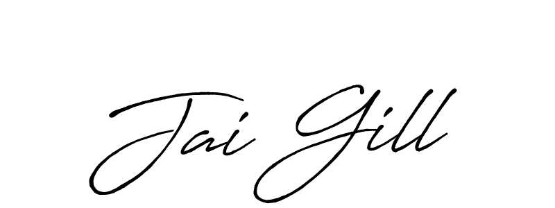 Also we have Jai Gill name is the best signature style. Create professional handwritten signature collection using Antro_Vectra_Bolder autograph style. Jai Gill signature style 7 images and pictures png