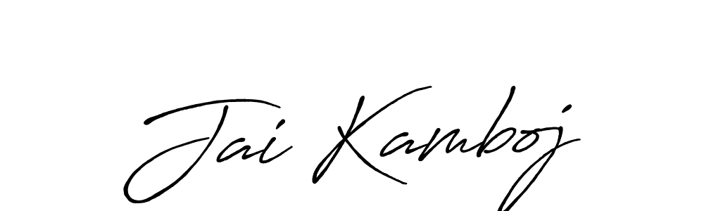 How to make Jai Kamboj signature? Antro_Vectra_Bolder is a professional autograph style. Create handwritten signature for Jai Kamboj name. Jai Kamboj signature style 7 images and pictures png