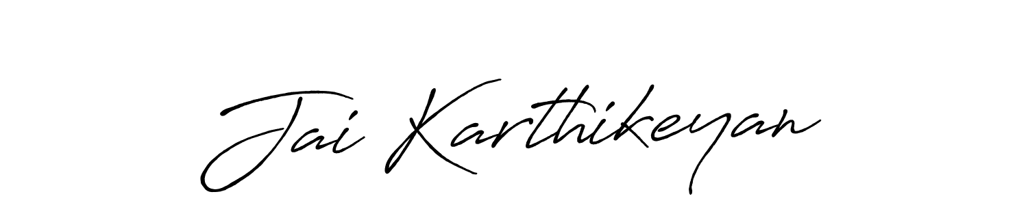 Create a beautiful signature design for name Jai Karthikeyan. With this signature (Antro_Vectra_Bolder) fonts, you can make a handwritten signature for free. Jai Karthikeyan signature style 7 images and pictures png