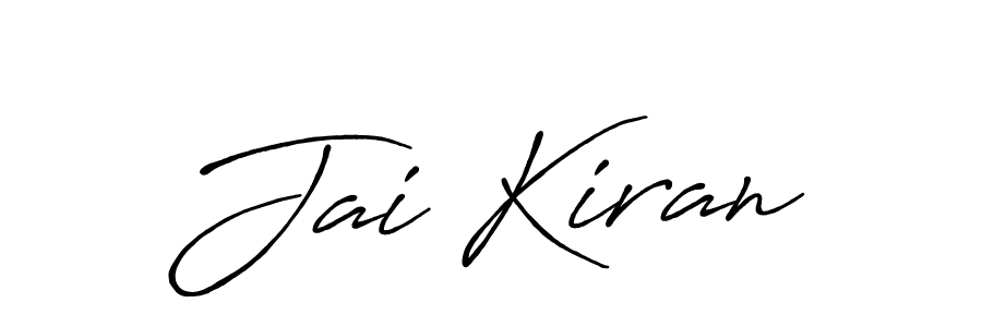 Make a beautiful signature design for name Jai Kiran. With this signature (Antro_Vectra_Bolder) style, you can create a handwritten signature for free. Jai Kiran signature style 7 images and pictures png