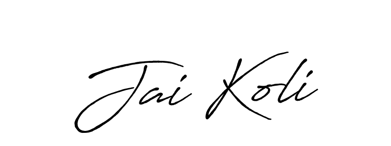 It looks lik you need a new signature style for name Jai Koli. Design unique handwritten (Antro_Vectra_Bolder) signature with our free signature maker in just a few clicks. Jai Koli signature style 7 images and pictures png