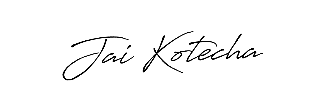 How to make Jai Kotecha name signature. Use Antro_Vectra_Bolder style for creating short signs online. This is the latest handwritten sign. Jai Kotecha signature style 7 images and pictures png