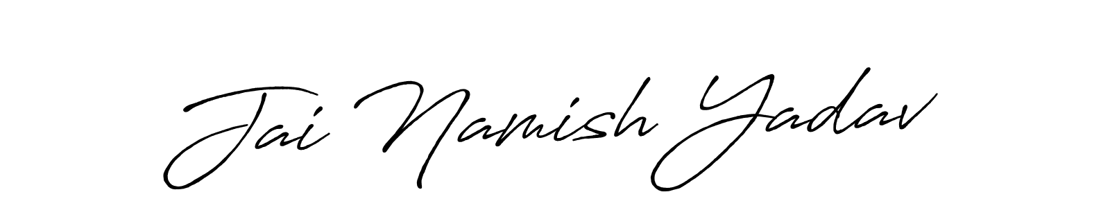 Also You can easily find your signature by using the search form. We will create Jai Namish Yadav name handwritten signature images for you free of cost using Antro_Vectra_Bolder sign style. Jai Namish Yadav signature style 7 images and pictures png