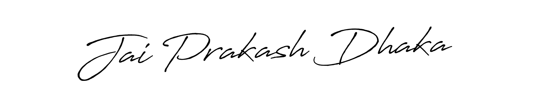 Make a beautiful signature design for name Jai Prakash Dhaka. With this signature (Antro_Vectra_Bolder) style, you can create a handwritten signature for free. Jai Prakash Dhaka signature style 7 images and pictures png