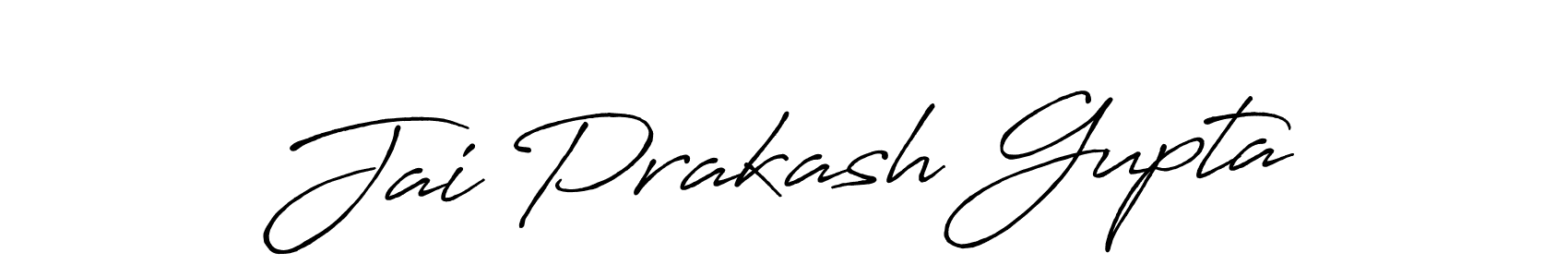 How to make Jai Prakash Gupta name signature. Use Antro_Vectra_Bolder style for creating short signs online. This is the latest handwritten sign. Jai Prakash Gupta signature style 7 images and pictures png