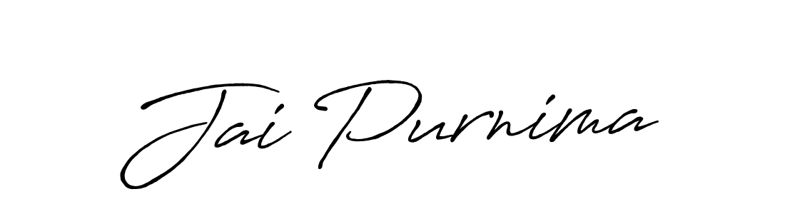 Make a beautiful signature design for name Jai Purnima. With this signature (Antro_Vectra_Bolder) style, you can create a handwritten signature for free. Jai Purnima signature style 7 images and pictures png