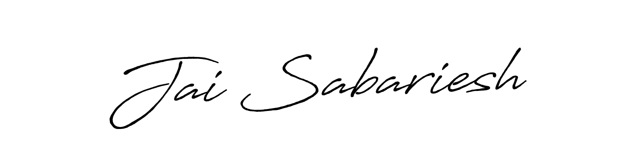 Use a signature maker to create a handwritten signature online. With this signature software, you can design (Antro_Vectra_Bolder) your own signature for name Jai Sabariesh. Jai Sabariesh signature style 7 images and pictures png
