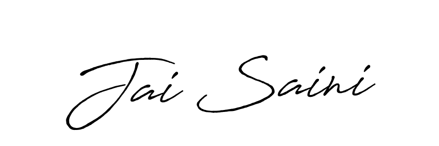 Create a beautiful signature design for name Jai Saini. With this signature (Antro_Vectra_Bolder) fonts, you can make a handwritten signature for free. Jai Saini signature style 7 images and pictures png