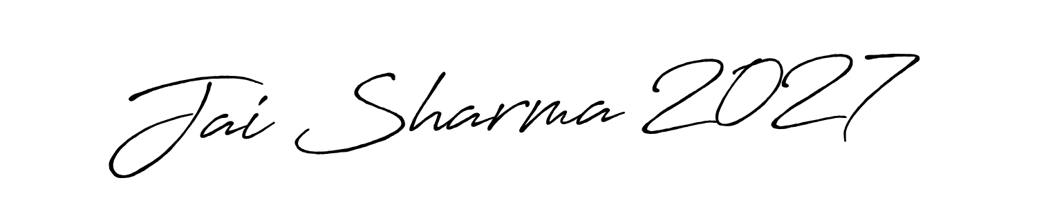 It looks lik you need a new signature style for name Jai Sharma 2027. Design unique handwritten (Antro_Vectra_Bolder) signature with our free signature maker in just a few clicks. Jai Sharma 2027 signature style 7 images and pictures png