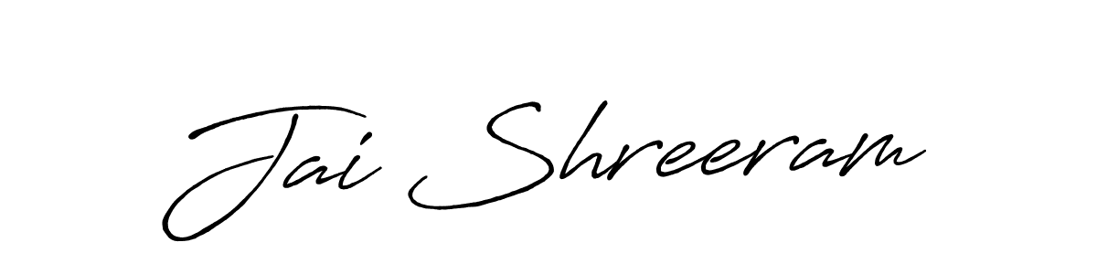 Use a signature maker to create a handwritten signature online. With this signature software, you can design (Antro_Vectra_Bolder) your own signature for name Jai Shreeram. Jai Shreeram signature style 7 images and pictures png