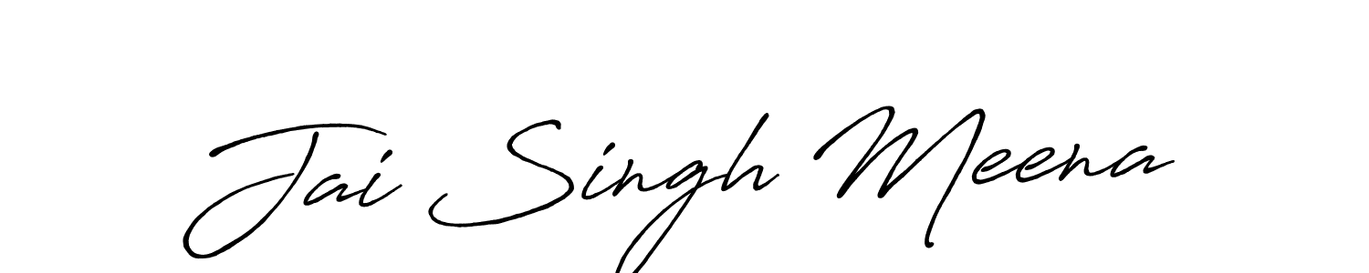 Make a beautiful signature design for name Jai Singh Meena. With this signature (Antro_Vectra_Bolder) style, you can create a handwritten signature for free. Jai Singh Meena signature style 7 images and pictures png