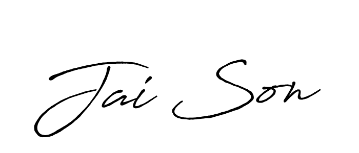 Also You can easily find your signature by using the search form. We will create Jai Son name handwritten signature images for you free of cost using Antro_Vectra_Bolder sign style. Jai Son signature style 7 images and pictures png