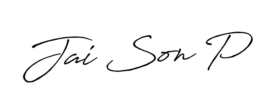 How to make Jai Son P name signature. Use Antro_Vectra_Bolder style for creating short signs online. This is the latest handwritten sign. Jai Son P signature style 7 images and pictures png