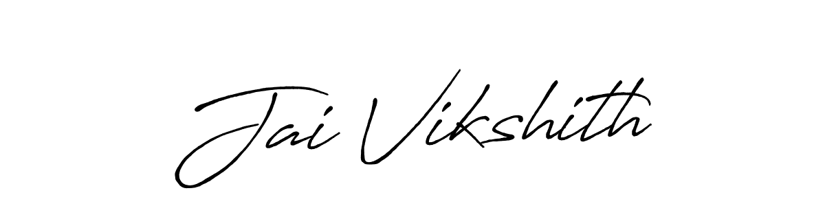 Design your own signature with our free online signature maker. With this signature software, you can create a handwritten (Antro_Vectra_Bolder) signature for name Jai Vikshith. Jai Vikshith signature style 7 images and pictures png