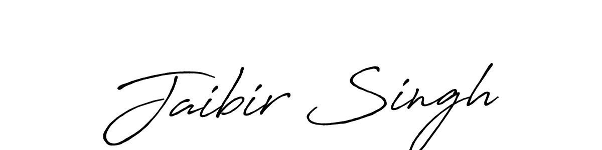 How to make Jaibir Singh name signature. Use Antro_Vectra_Bolder style for creating short signs online. This is the latest handwritten sign. Jaibir Singh signature style 7 images and pictures png