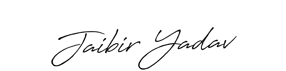 Make a beautiful signature design for name Jaibir Yadav. With this signature (Antro_Vectra_Bolder) style, you can create a handwritten signature for free. Jaibir Yadav signature style 7 images and pictures png