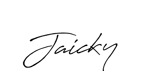 How to make Jaicky signature? Antro_Vectra_Bolder is a professional autograph style. Create handwritten signature for Jaicky name. Jaicky signature style 7 images and pictures png