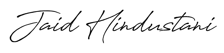 Express your personality with a custom Jaid Hindustani signature crafted with Antro_Vectra_Bolder typography. Free transparent PNG download available. Jaid Hindustani signature style 7 images and pictures png