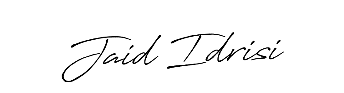 You should practise on your own different ways (Antro_Vectra_Bolder) to write your name (Jaid Idrisi) in signature. don't let someone else do it for you. Jaid Idrisi signature style 7 images and pictures png