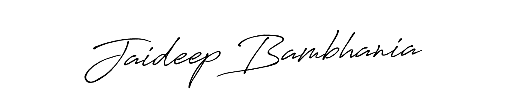 Make a beautiful signature design for name Jaideep Bambhania. With this signature (Antro_Vectra_Bolder) style, you can create a handwritten signature for free. Jaideep Bambhania signature style 7 images and pictures png