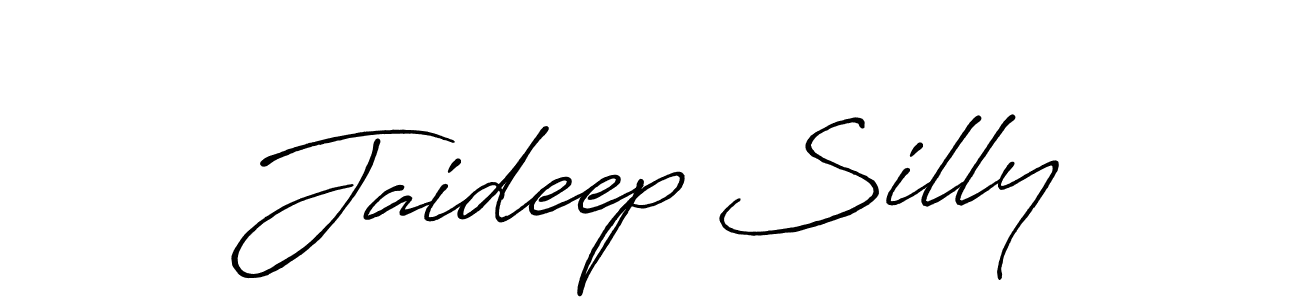 Design your own signature with our free online signature maker. With this signature software, you can create a handwritten (Antro_Vectra_Bolder) signature for name Jaideep Silly. Jaideep Silly signature style 7 images and pictures png