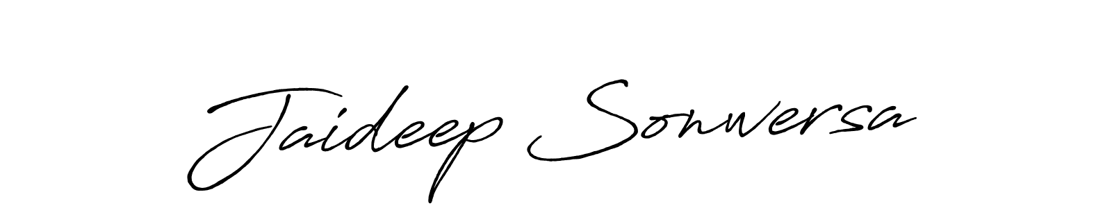Jaideep Sonwersa stylish signature style. Best Handwritten Sign (Antro_Vectra_Bolder) for my name. Handwritten Signature Collection Ideas for my name Jaideep Sonwersa. Jaideep Sonwersa signature style 7 images and pictures png