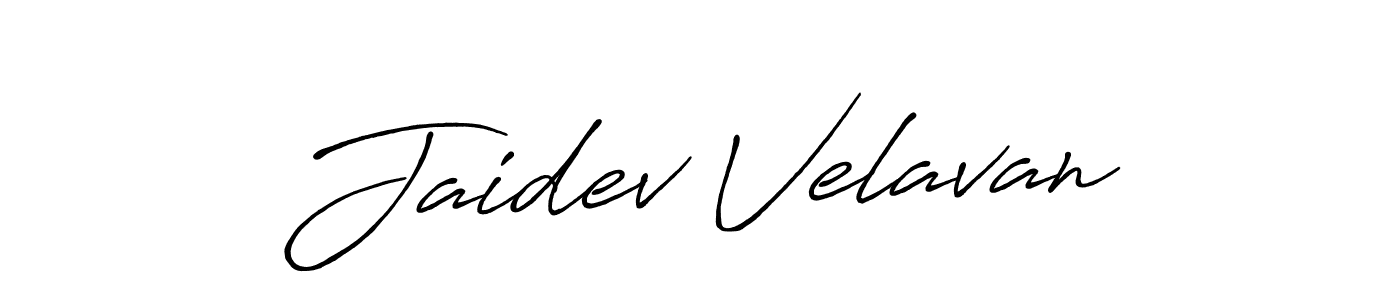 How to make Jaidev Velavan name signature. Use Antro_Vectra_Bolder style for creating short signs online. This is the latest handwritten sign. Jaidev Velavan signature style 7 images and pictures png
