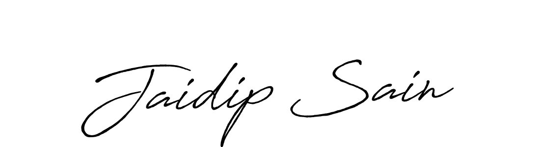 Create a beautiful signature design for name Jaidip Sain. With this signature (Antro_Vectra_Bolder) fonts, you can make a handwritten signature for free. Jaidip Sain signature style 7 images and pictures png