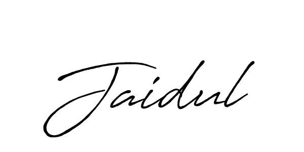 How to make Jaidul signature? Antro_Vectra_Bolder is a professional autograph style. Create handwritten signature for Jaidul name. Jaidul signature style 7 images and pictures png