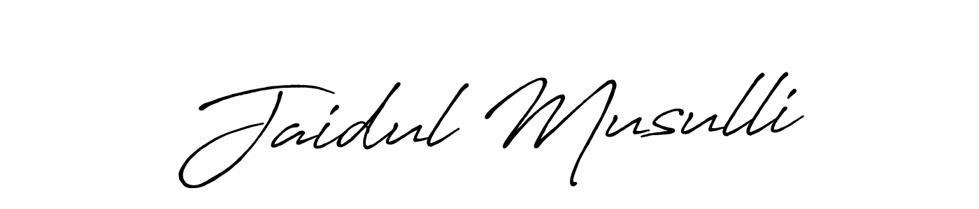 Make a short Jaidul Musulli signature style. Manage your documents anywhere anytime using Antro_Vectra_Bolder. Create and add eSignatures, submit forms, share and send files easily. Jaidul Musulli signature style 7 images and pictures png
