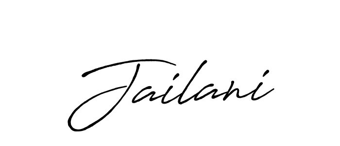 How to make Jailani signature? Antro_Vectra_Bolder is a professional autograph style. Create handwritten signature for Jailani name. Jailani signature style 7 images and pictures png