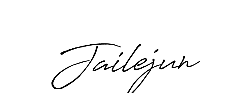 Use a signature maker to create a handwritten signature online. With this signature software, you can design (Antro_Vectra_Bolder) your own signature for name Jailejun. Jailejun signature style 7 images and pictures png