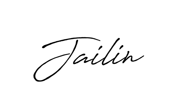 Design your own signature with our free online signature maker. With this signature software, you can create a handwritten (Antro_Vectra_Bolder) signature for name Jailin. Jailin signature style 7 images and pictures png