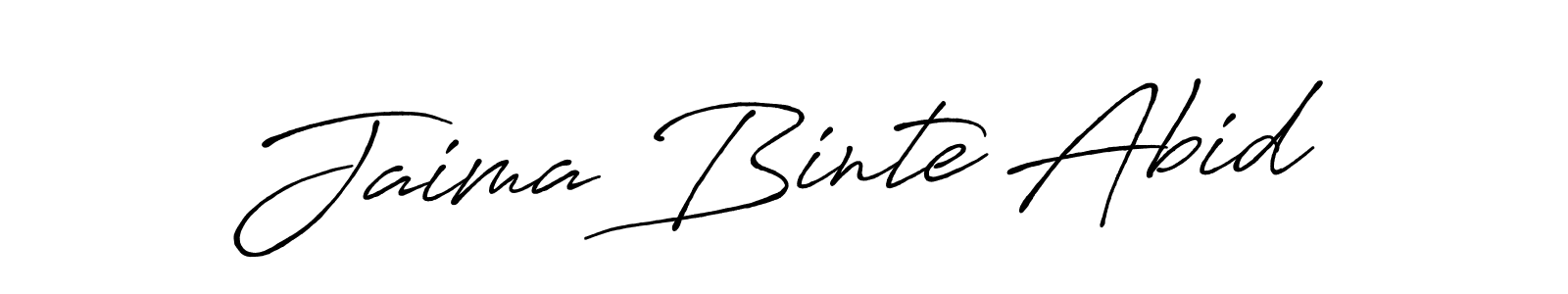 This is the best signature style for the Jaima Binte Abid name. Also you like these signature font (Antro_Vectra_Bolder). Mix name signature. Jaima Binte Abid signature style 7 images and pictures png