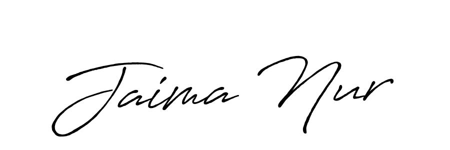 How to make Jaima Nur signature? Antro_Vectra_Bolder is a professional autograph style. Create handwritten signature for Jaima Nur name. Jaima Nur signature style 7 images and pictures png