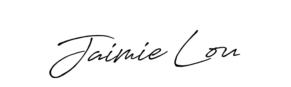 How to make Jaimie Lou signature? Antro_Vectra_Bolder is a professional autograph style. Create handwritten signature for Jaimie Lou name. Jaimie Lou signature style 7 images and pictures png