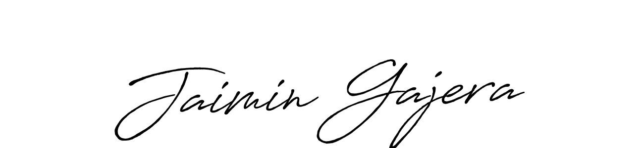 It looks lik you need a new signature style for name Jaimin Gajera. Design unique handwritten (Antro_Vectra_Bolder) signature with our free signature maker in just a few clicks. Jaimin Gajera signature style 7 images and pictures png