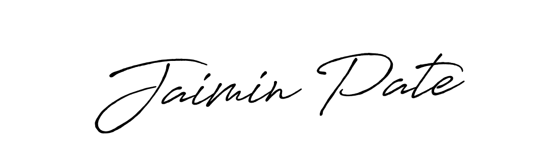 The best way (Antro_Vectra_Bolder) to make a short signature is to pick only two or three words in your name. The name Jaimin Pate include a total of six letters. For converting this name. Jaimin Pate signature style 7 images and pictures png