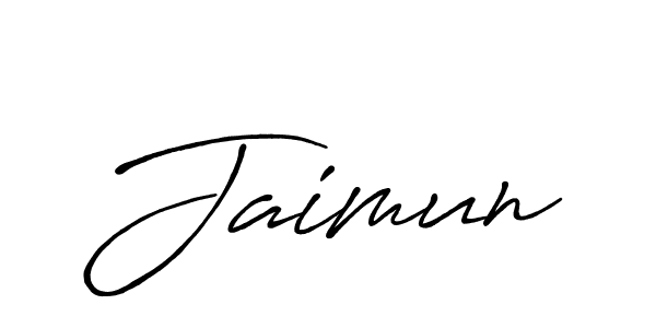 Jaimun stylish signature style. Best Handwritten Sign (Antro_Vectra_Bolder) for my name. Handwritten Signature Collection Ideas for my name Jaimun. Jaimun signature style 7 images and pictures png