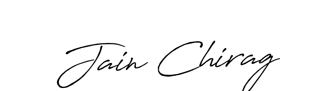 Create a beautiful signature design for name Jain Chirag. With this signature (Antro_Vectra_Bolder) fonts, you can make a handwritten signature for free. Jain Chirag signature style 7 images and pictures png