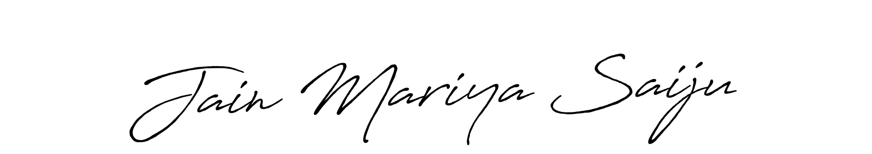 Design your own signature with our free online signature maker. With this signature software, you can create a handwritten (Antro_Vectra_Bolder) signature for name Jain Mariya Saiju. Jain Mariya Saiju signature style 7 images and pictures png