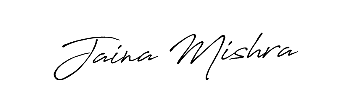 if you are searching for the best signature style for your name Jaina Mishra. so please give up your signature search. here we have designed multiple signature styles  using Antro_Vectra_Bolder. Jaina Mishra signature style 7 images and pictures png