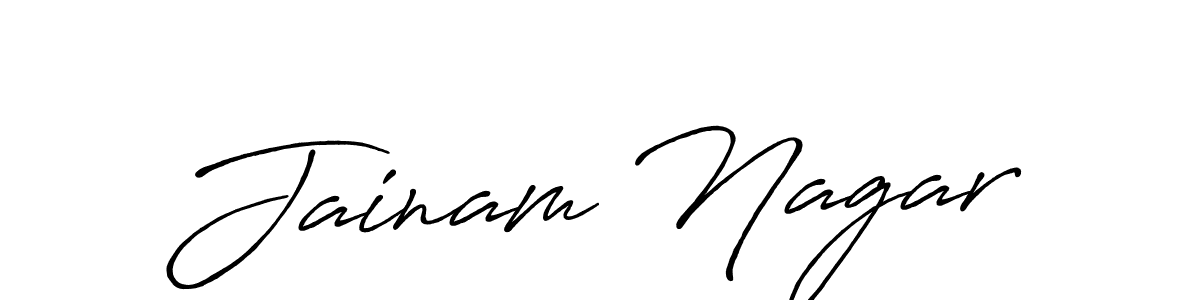 Jainam Nagar stylish signature style. Best Handwritten Sign (Antro_Vectra_Bolder) for my name. Handwritten Signature Collection Ideas for my name Jainam Nagar. Jainam Nagar signature style 7 images and pictures png