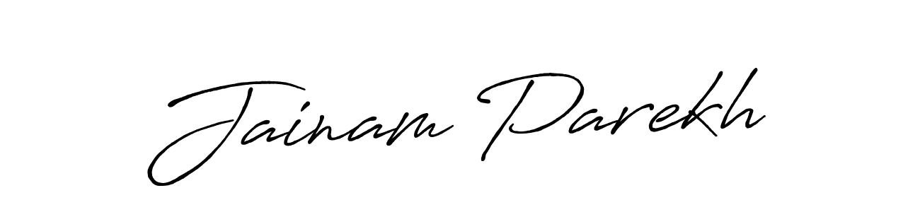 The best way (Antro_Vectra_Bolder) to make a short signature is to pick only two or three words in your name. The name Jainam Parekh include a total of six letters. For converting this name. Jainam Parekh signature style 7 images and pictures png