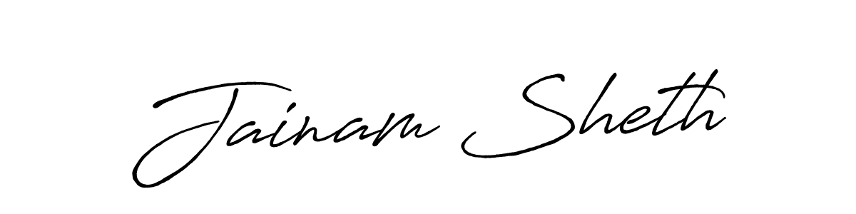 Also we have Jainam Sheth name is the best signature style. Create professional handwritten signature collection using Antro_Vectra_Bolder autograph style. Jainam Sheth signature style 7 images and pictures png