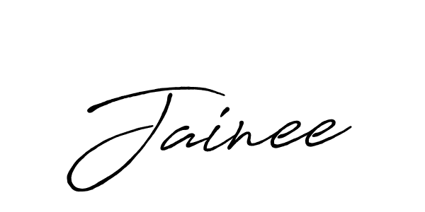 How to make Jainee signature? Antro_Vectra_Bolder is a professional autograph style. Create handwritten signature for Jainee name. Jainee signature style 7 images and pictures png